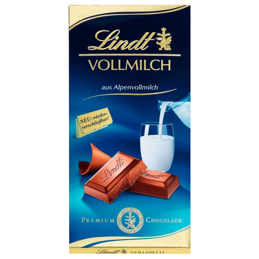 Lindt Vollmilchschokolade aus Alpenvollmilch 100g